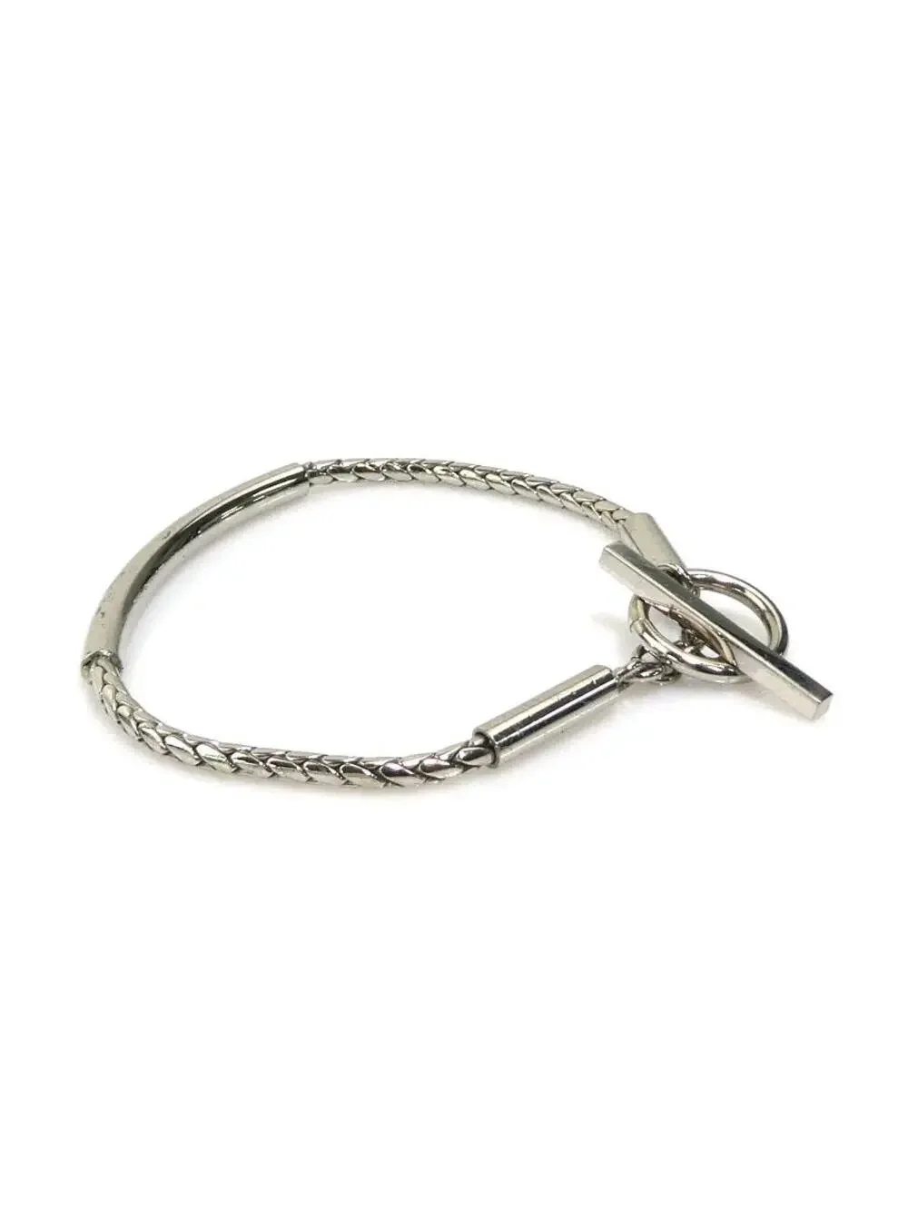 Auth Saint Laurent Bracelet Silver #302824S25B